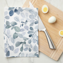 Dusty Blue Eucalyptus Julkökshandduk