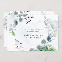 Dusty Blue Eucalyptus kommer du bli min bridesmaid