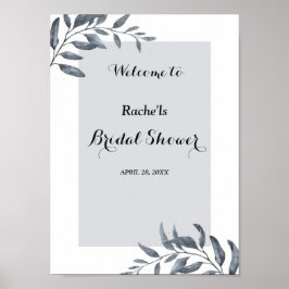 Dusty Blue Eucalyptus Möhippa Poster