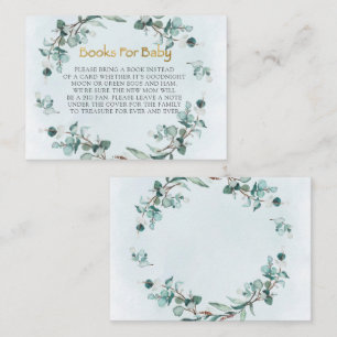 Dusty Blue Eucalyptus WAN Boy Shower Visitkort