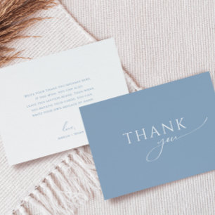 Dusty Blue Flat Baby Shower Tack Kort