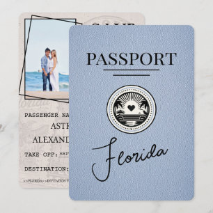 Dusty Blue Florida Passport Spara datum Datumet