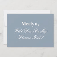 Dusty Blue Flower Girl Frieri minimala Bröllop