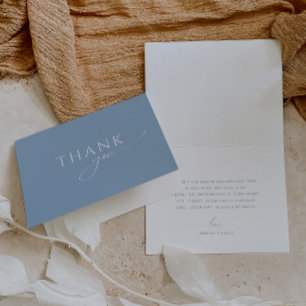 Dusty Blue Folded Baby Shower Tack Kort