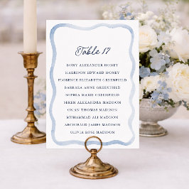 Dusty Blue French Estate Wedding Seating Card  Inbjudningar