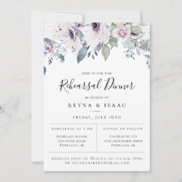 Dusty Blue Garden Blommigt Rehearsal Dinner Meddelande