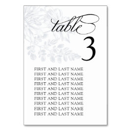 Dusty Blue Geometric Blommigt Bröllop Bordsnummer