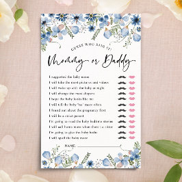 Dusty Blue Gissa Vem Mamma eller Pappa babyskor sp