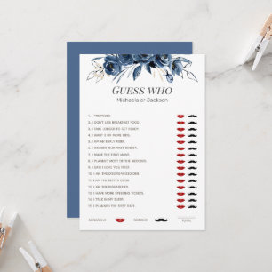 Dusty blue gissning Vem Blommigt Möhippa Game? Inbjudningar