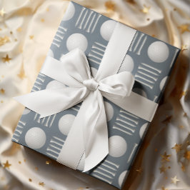 Dusty Blue Golf Boll och Tee Gift Presentpapper