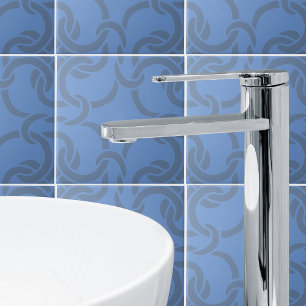 Dusty Blue Grått Celtic Knot Seamless Mönster Tile Kakelplatta