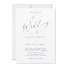 Dusty Blue Grått Elegant Romantic Bröllop