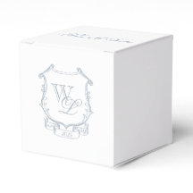 Dusty Blue Grått Monogram-Vapensköld