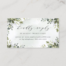 Dusty Blue Greenery Bröllop Online OSA kort