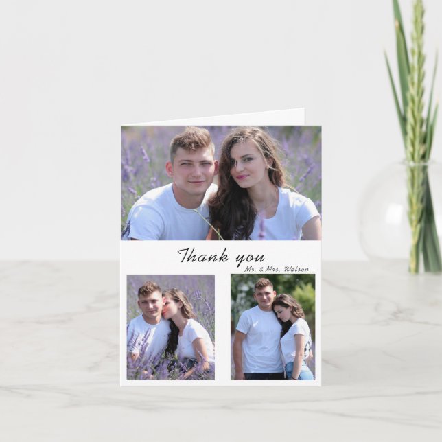 Dusty Blue Greenery Eucalyptus Löv Bröllop Tack Kort (Framsida)