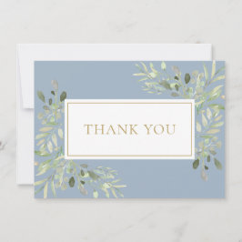 Dusty Blue Greenery Heliga Communion Tack Kort