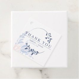 Dusty Blue Guld Geometric Rosa Blommigt Bröllop Gåvor Etiketter