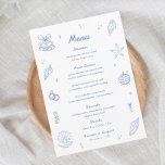 Dusty Blue Hand plockade Kustal Bröllop Meny<br><div class="desc">Öka mottagningen med den här Personligen Dusty Blue Hand plockade Coastal Bröllop Menu. Perfekt för ett dammigt blått bröllop kompletterar detta projekt alla blåa bröllop-teman, ljusblå bröllop eller något blått bröllop. Det är perfekt för ett kustnära bröllop, ett badbröllop eller en kustcirkel och bröllop klockor firande. Ett fantastiskt val för...</div>