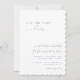 Dusty Blue Handscript Ingenting Finare Just Kärlek Inbjudningar