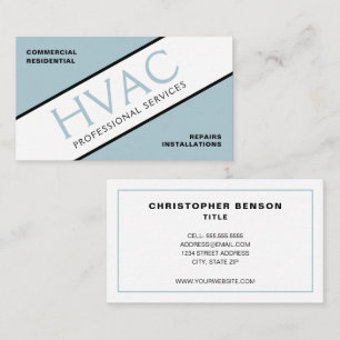 Dusty Blue Heating & Cooling HVAC Visitkort