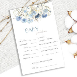 DUSTY Blue Hydrangea Baby Shower Predictions Game