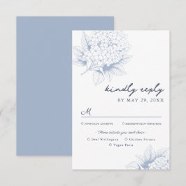 Dusty Blue Hydrangea Meal Options, OSA kort