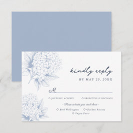 Dusty Blue Hydrangea Meal Options, OSA kort