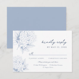 Dusty Blue Hydrangea Meal Options, OSA kort