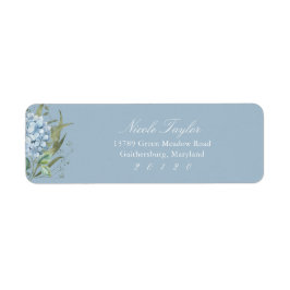 Dusty Blue Hydrangea Return Address Labels Returadress Etikett
