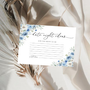 Dusty Blue Ivory Date Night Idescard