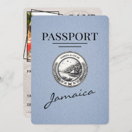 Dusty Blue Jamaica Passport Spara datum Spara Datumet