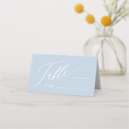 Dusty Blue Kor Boy Baptism-monteringskort Placeringskort