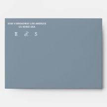 Dusty Blue Land kombinerad vit Snöre Bröllop