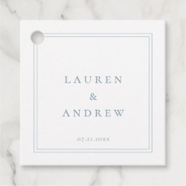 Dusty Blue Light Blue Minimalist Modern Gift Gåvor Etiketter