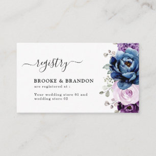 Dusty Blue Lila Lilac Blooms Bröllop register Tilläggskort