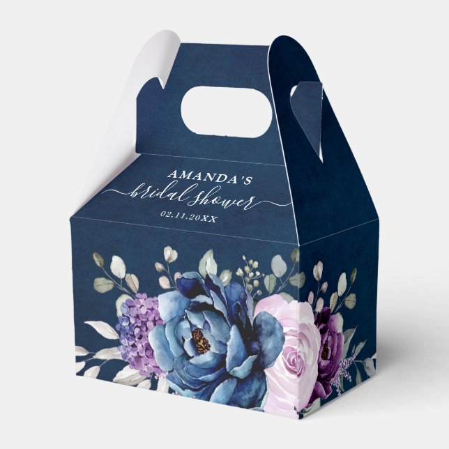 Dusty Blue Lila Lilac Blooms Möhippa Favoriter Presentaskar (Baksidan Sidan)