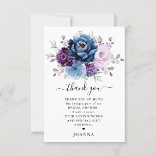Dusty Blue Lila Lilac Blooms Möhippa Tack Kort