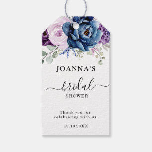 Dusty Blue Lila Navy Lilac Blooms Möhippa Presentetikett