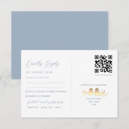 Dusty Blue Lovebird QR OSA Kort