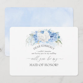 Dusty Blue Maid of honor Bridesmaid Frieri Inbjudningar