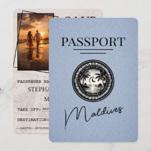 Dusty Blue Maldives Passport Spara datum Datumet