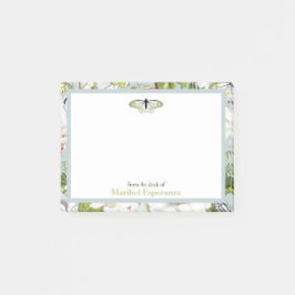 Dusty Blue Mariposa Vintage Post-it Notes Block