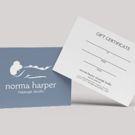 Dusty Blue Massage Therapist Day Spa Gift Card