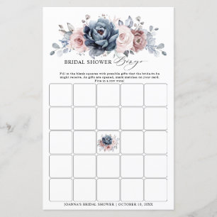 Dusty Blue Mauve Ro Rosa Möhippa Bingo