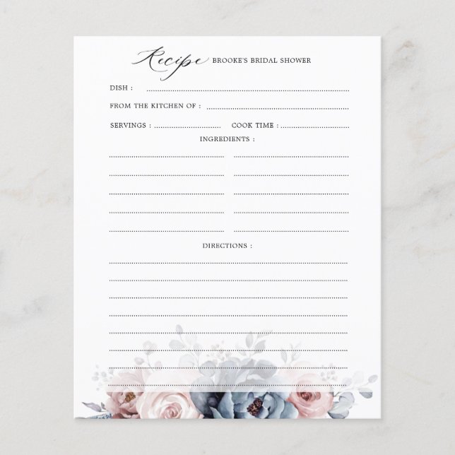 Dusty Blue Mauve Ro Rosa Möhippa Recipe (Framsida)