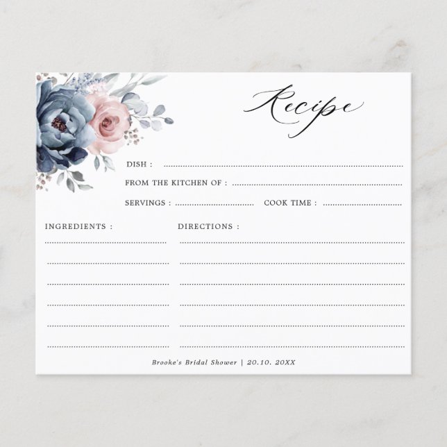 Dusty Blue Mauve Ro Rosa Möhippa Recipe (Framsida)