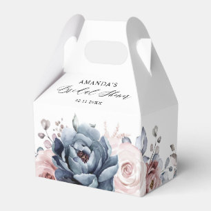 Dusty Blue Mauve Ro Slate Blommigt Möhippa Presentaskar