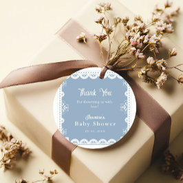 Dusty Blue mexican boyduschpapel picado Gåvor Etiketter