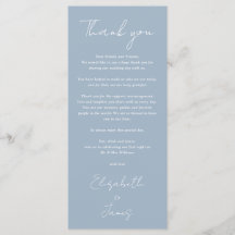 Dusty Blue Minimalist Bröllop Tack Place Card