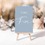 Dusty blue minimalist elegant bord 5 bordsnummer<br><div class="desc">Dusty blue minimalist elegant bord fem Bordsnummer Matching-artiklar tillgängliga.</div>